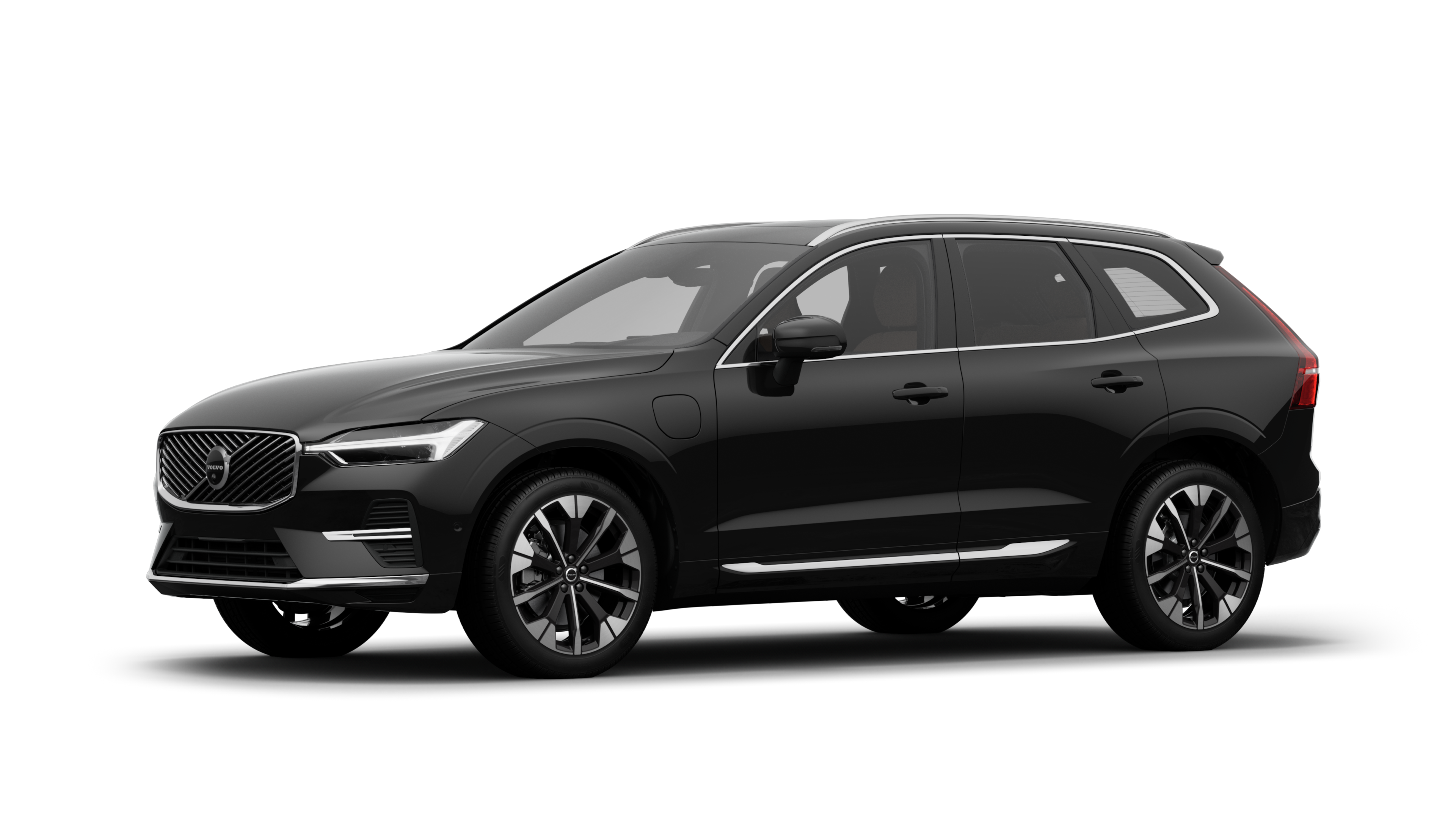 沃尔沃汽车外观四分之三视图，朴素的工作室背景。