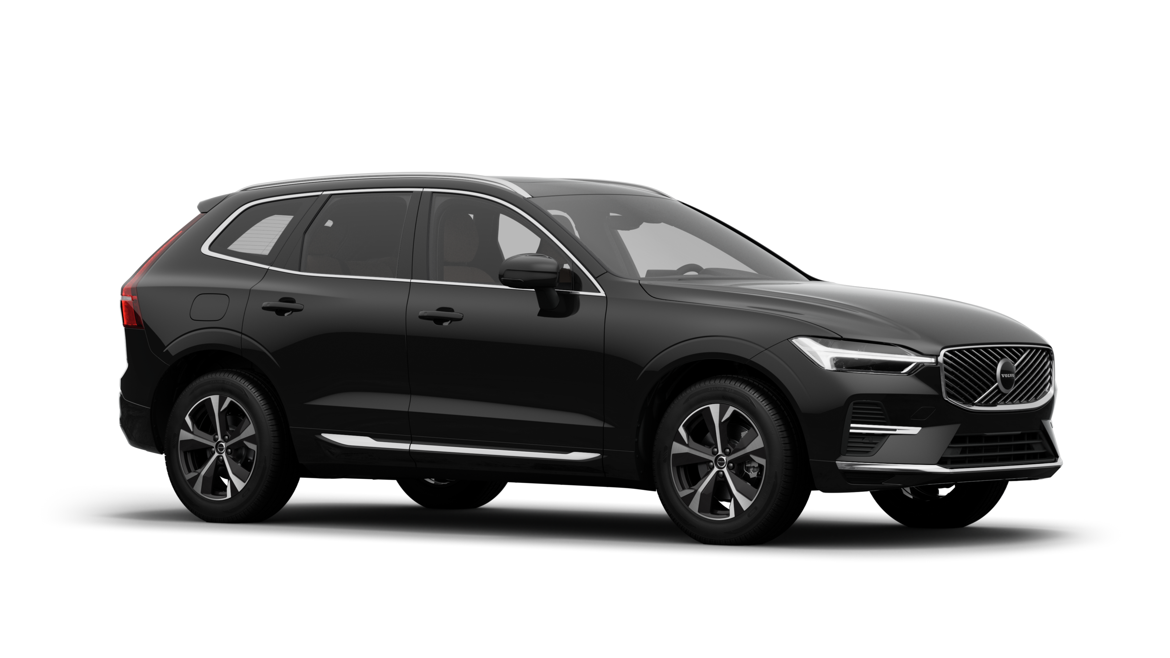 沃尔沃汽车外观，四分之三的视图，在朴素的工作室背景中。