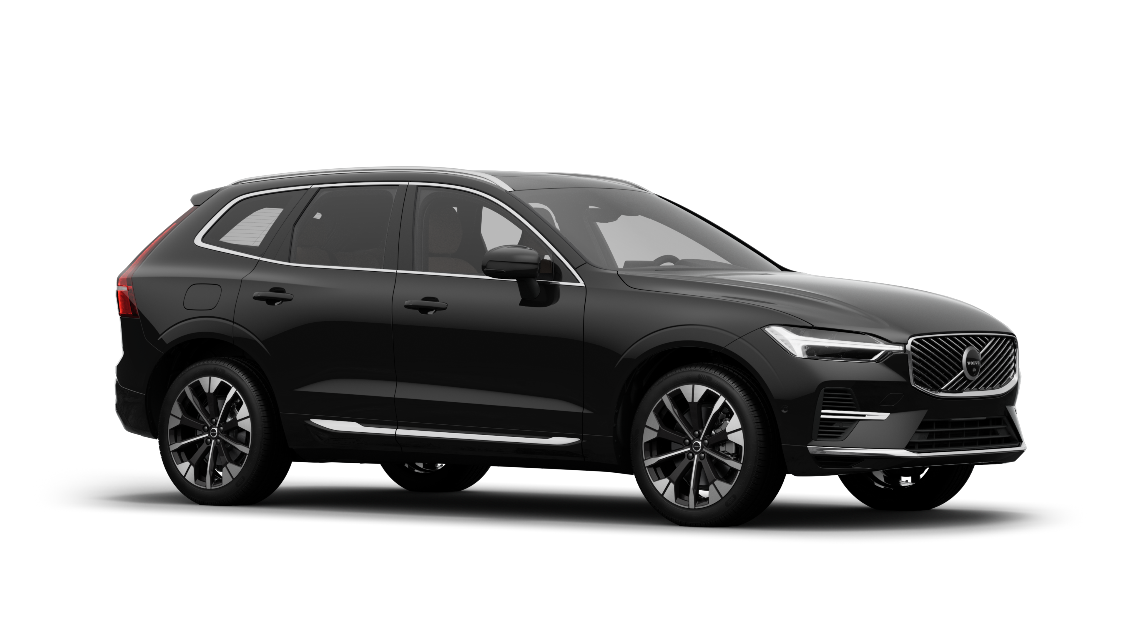 沃尔沃汽车外观，四分之三的视图，在朴素的工作室背景中。