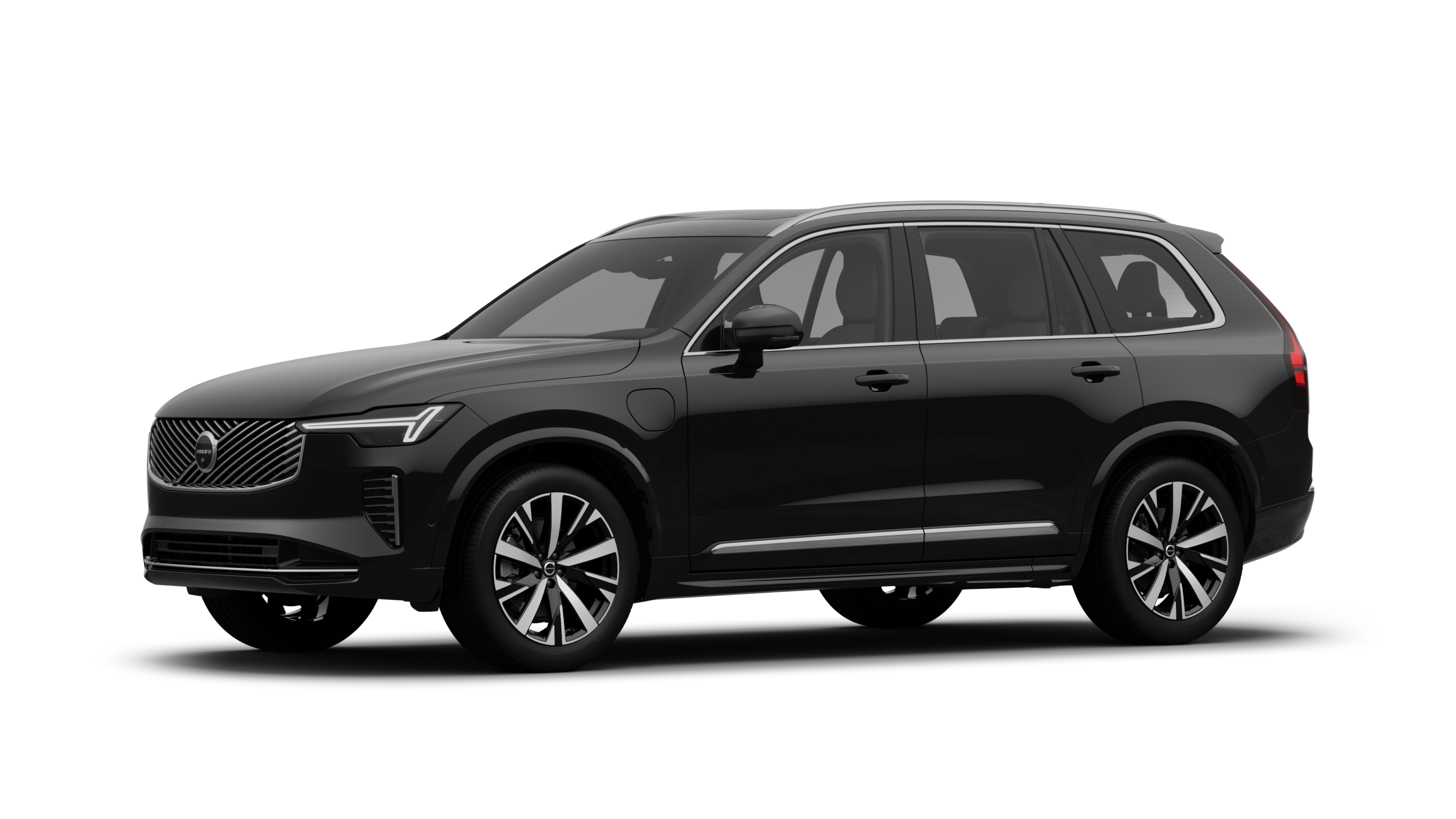 沃尔沃汽车外观四分之三视图，朴素的工作室背景。