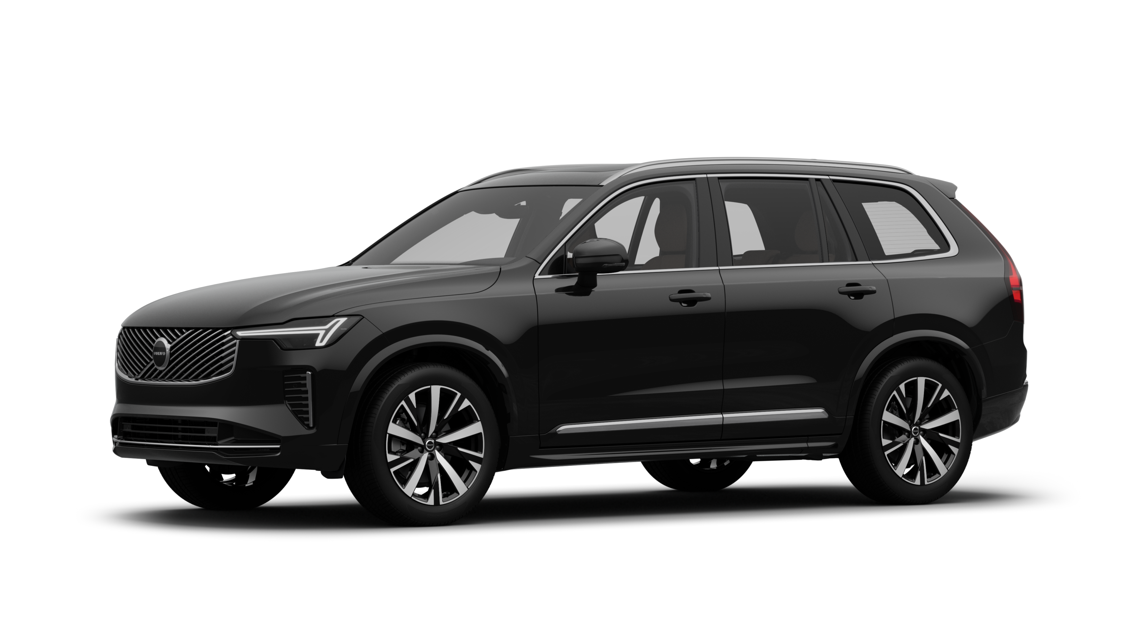 沃尔沃汽车外观四分之三视图，朴素的工作室背景。