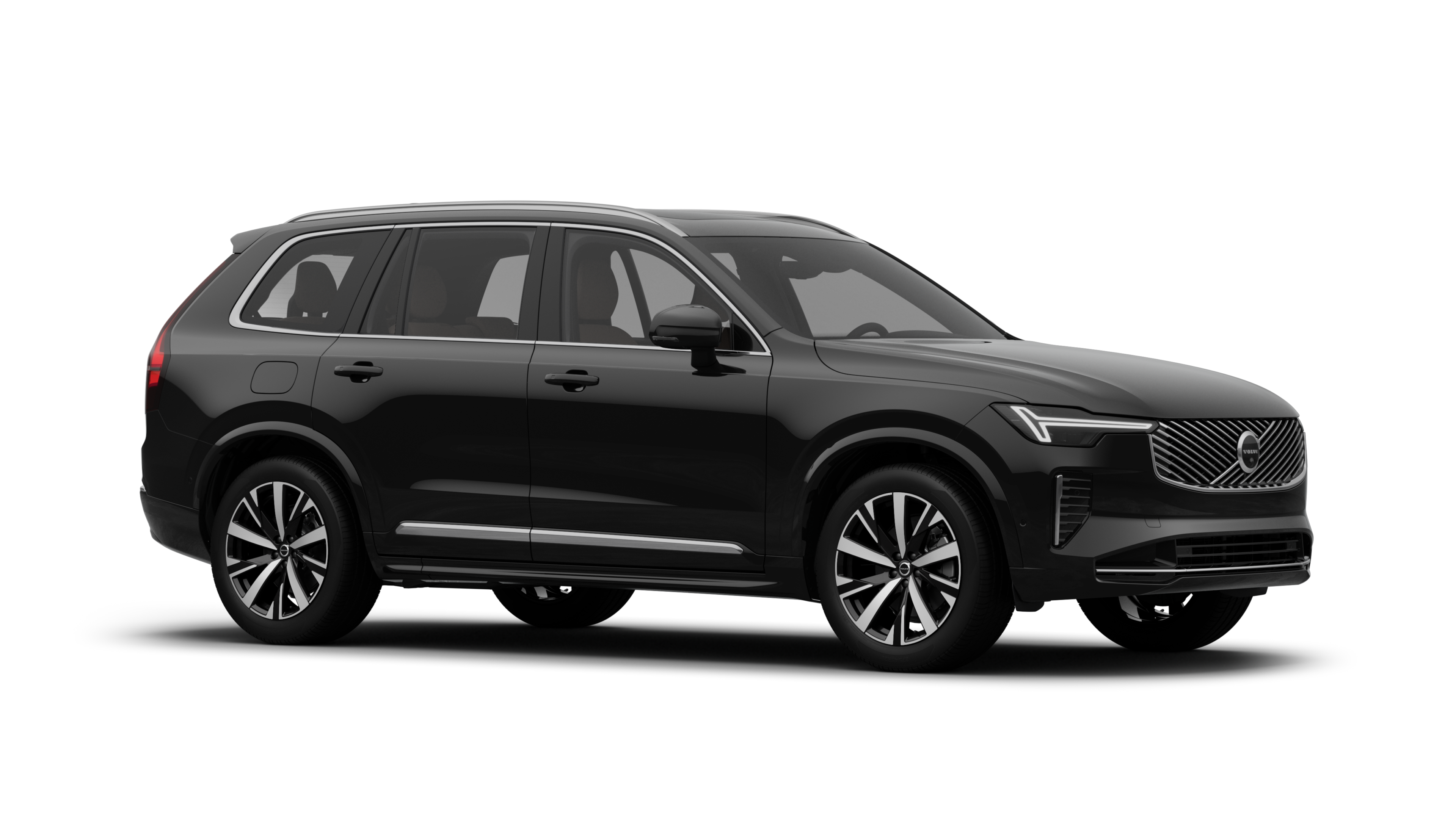 沃尔沃汽车外观，四分之三的视图，在朴素的工作室背景中。