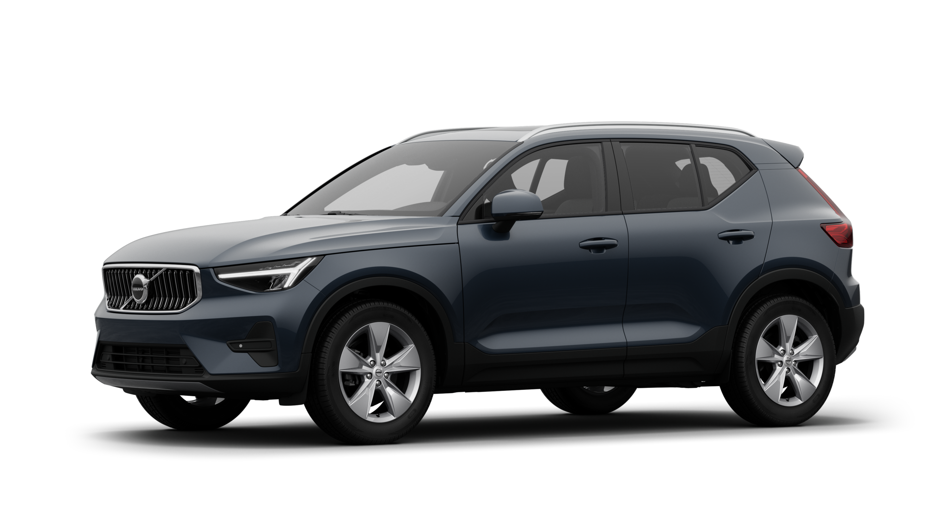 沃尔沃汽车外观四分之三视图，朴素的工作室背景。